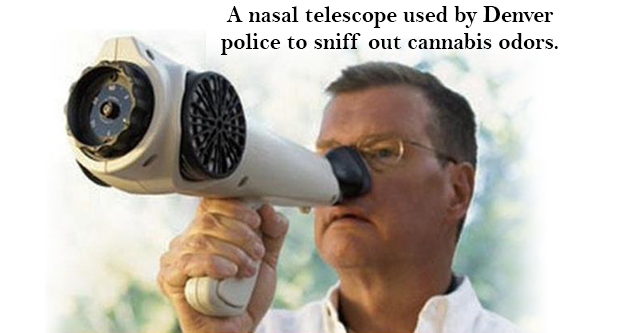 a nasal telescope used by denver police to sniff out cannabis odors.