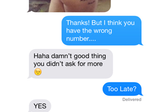 A sexy sext sent to the wrong number can be quite embarrassing!