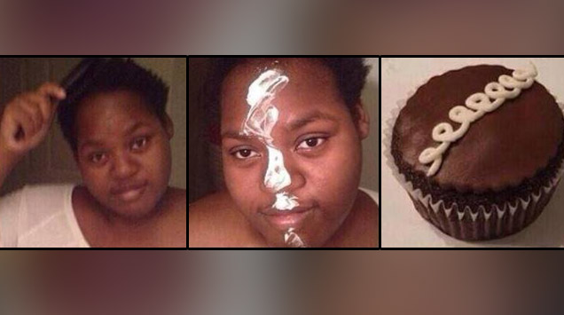 girl transforms into cupcake