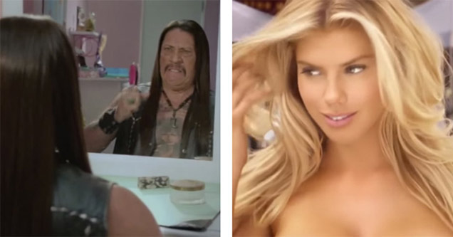 danny trejo and hot blonde supermodel in super bowl commercials