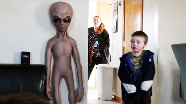 lifesize alien doll scares grandson