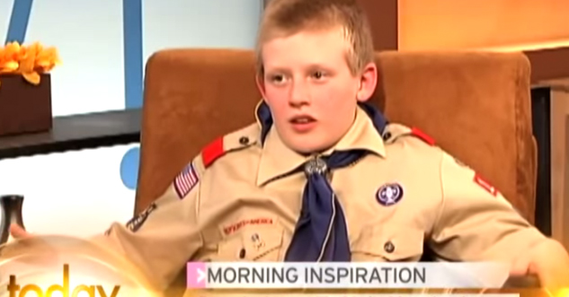 Boyscout on a Morning show.