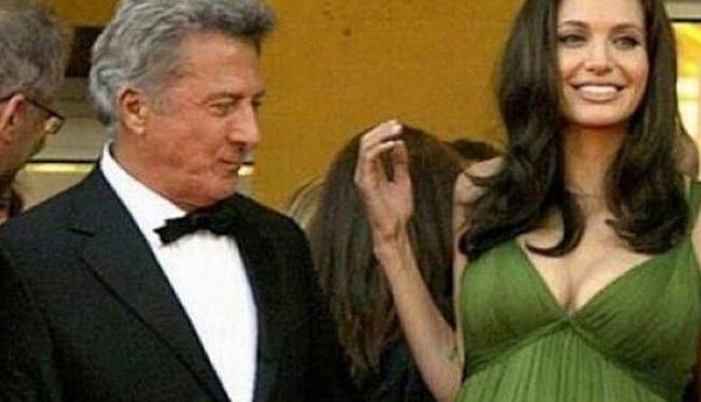 actor caught looking at angelina jolie's breats