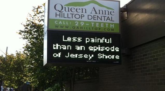 funny dentist office sign