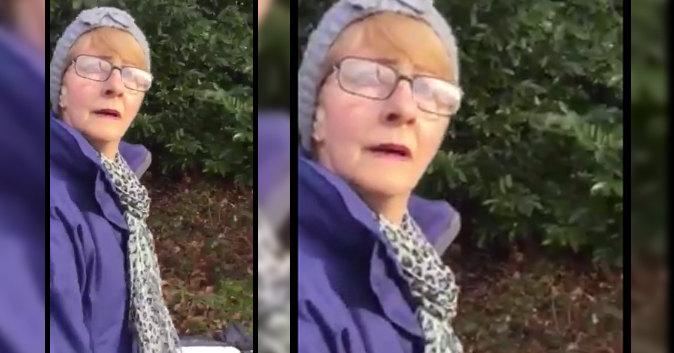 Woman confronted when caught stealing flowers from a grave.