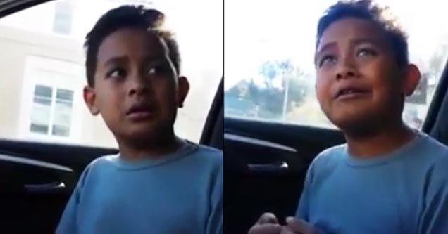 kid scared and crying after telling a lie