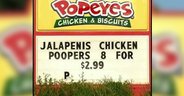 popeyes sign jalapenis poopers