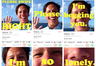 Amazing and terrible profiles, conversations and pick up lines from everyone's favorite hookup app.