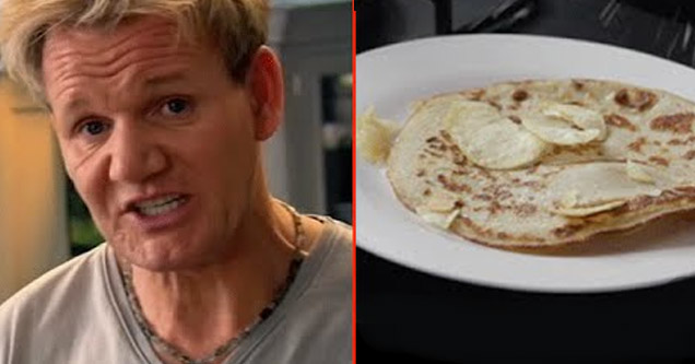 gordon ramsay and a plate of pancakes