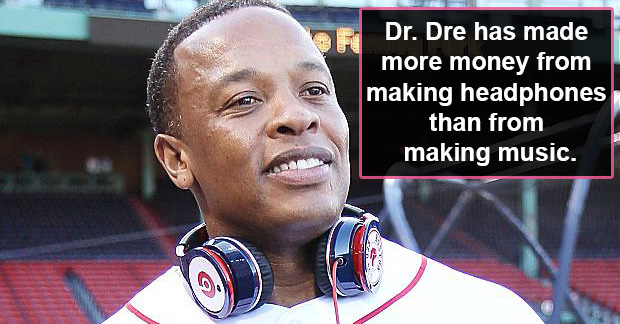 Dr. Dre has made more money from making headphones than from making music