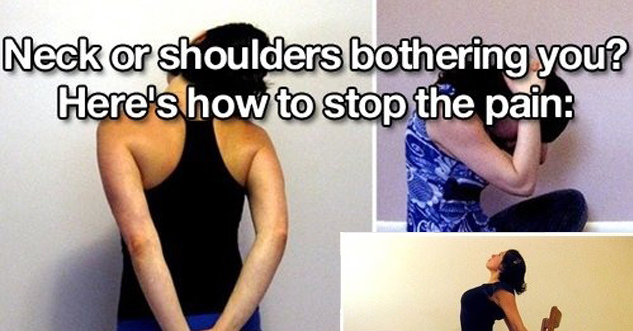 life hacks for neck pain - Neck or shoulders bothering you? Here's how to stop the pain