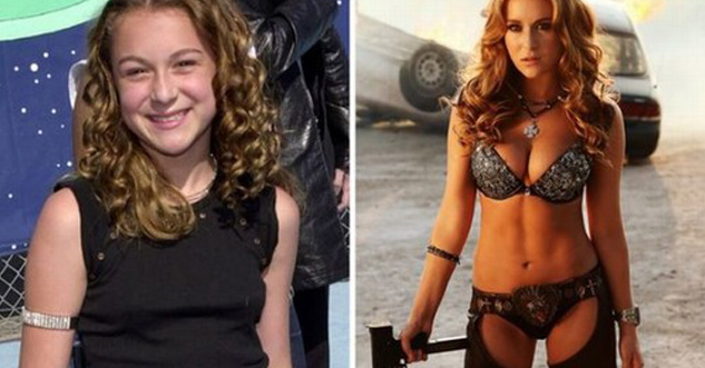 Alexa Vega as a child and as a sexy adult.