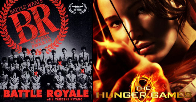 battle royale and the hunger games movie posters