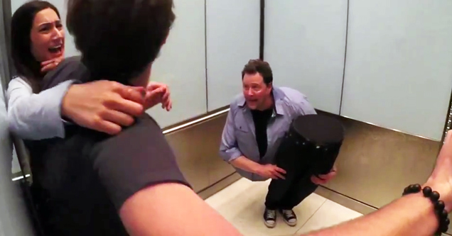 Magician Cut In Half Elevator Trick