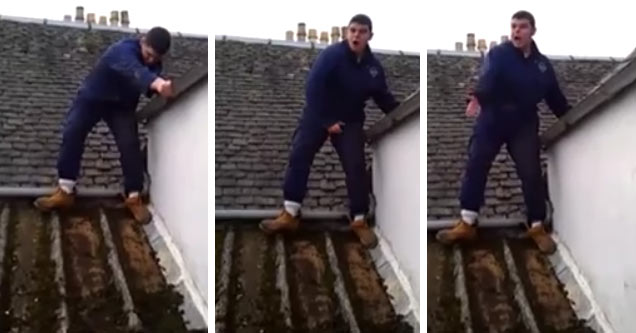 Scottish Roofer Goes Off After Dumb Comment