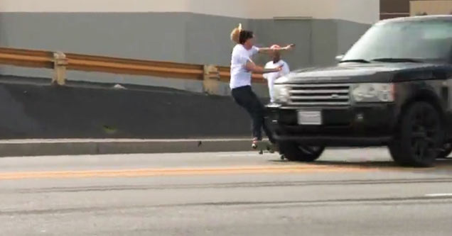 Skater Gets Drilled By SUV