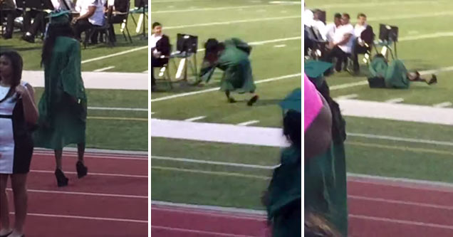 This Girl Wore The Wrong Shoes To Graduation