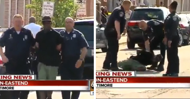 Handcuffed Baltimore Man Fakes Injury After Noticing Camera!