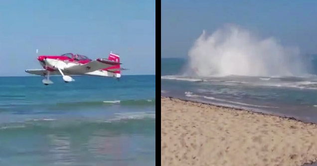 Plane Crashes At The Beach