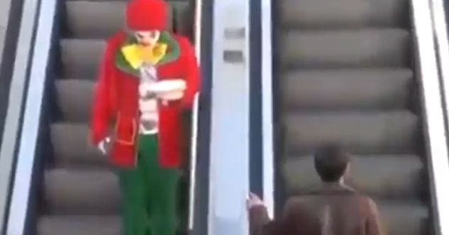 Clown Goes Gangsta on Unsuspecting Man