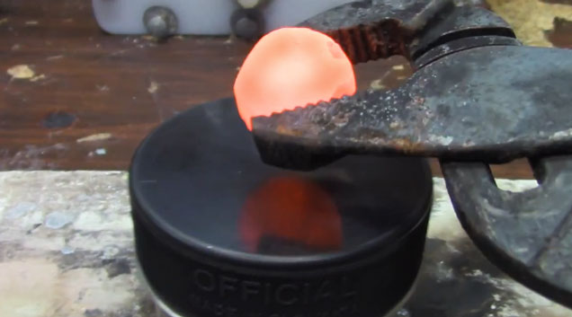 Red Hot Nickel Ball Vs Hockey Puck