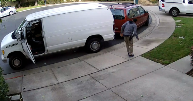 Amazon Delivery Driver Hits Family Minivan Twice