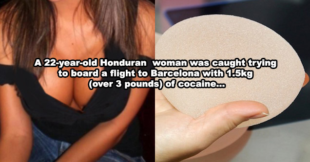 22 Year Old Woman Tries To Smuggle Cocaine in Her Breasts | hot girl | Breast implant