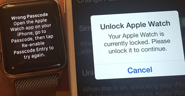 ipad and apple watch both locked