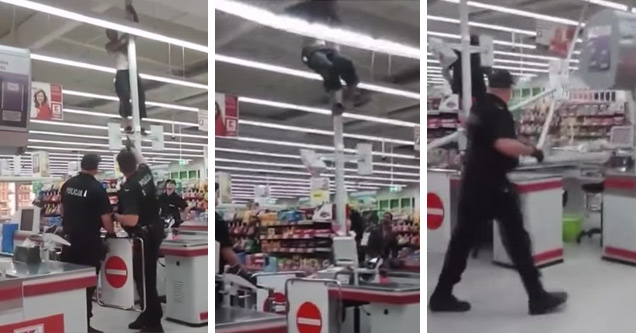 Dumbass Shoplifter Tries To Escape And Fails