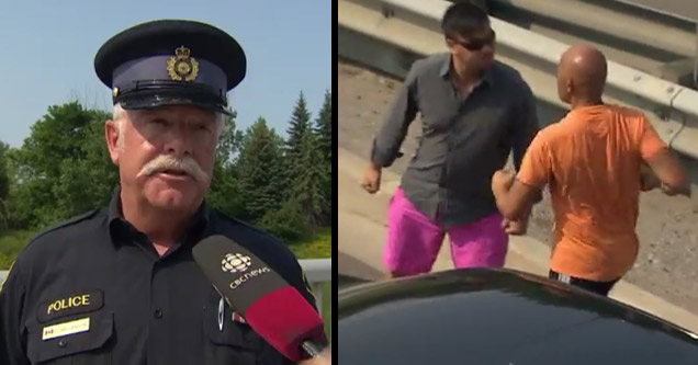 Police Interview Interupted by Road Rage Incident