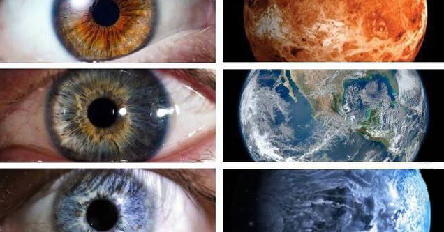 eye looks like galaxy - Via 9GAG.Com