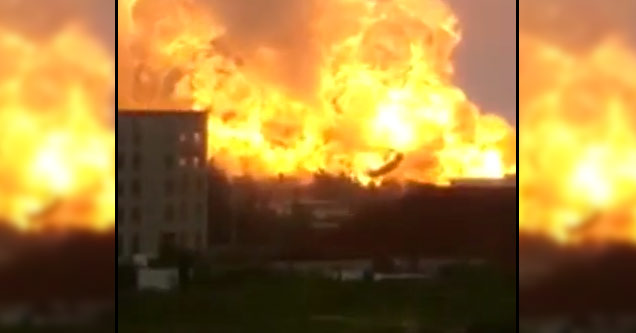 Massive Fireball From Chemical Plant Explosion