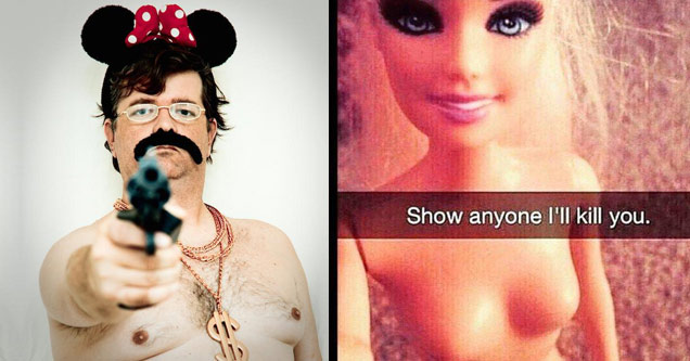 gifs - barbie snapchat show anyone ill kill you