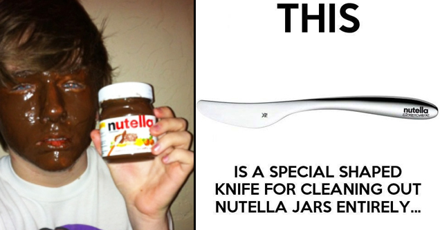 wmf nutella knife - This nutella Is A Special Shaped Knife For Cleaning Out Nutella Jars Entirely...