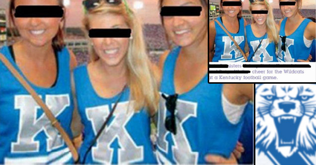 unintentionally racism - Sisters cheer for the Wildcats it a Kentucky football game.