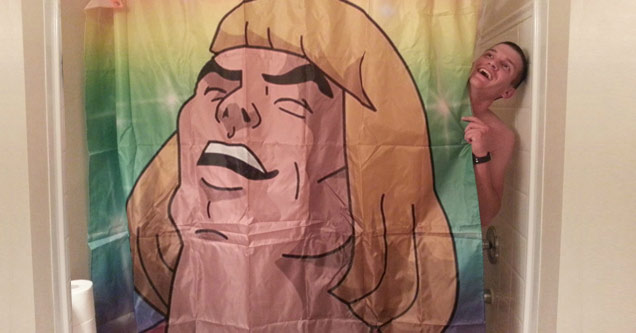 he man shower curtain