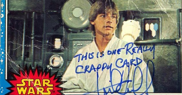 21 Hilarious Autographed Star Wars Cards - Gallery