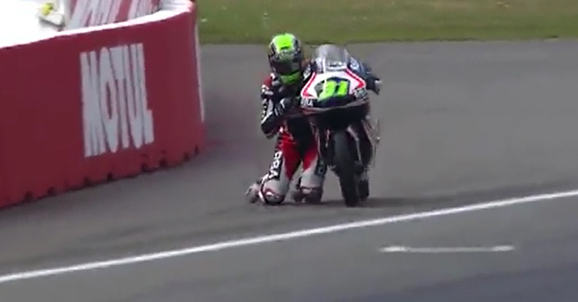 Motorcycle Racer Pulls Off Epic Save