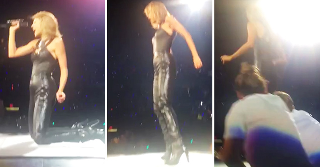 Guys Attempt To Take Taylor Swift Off The Stage