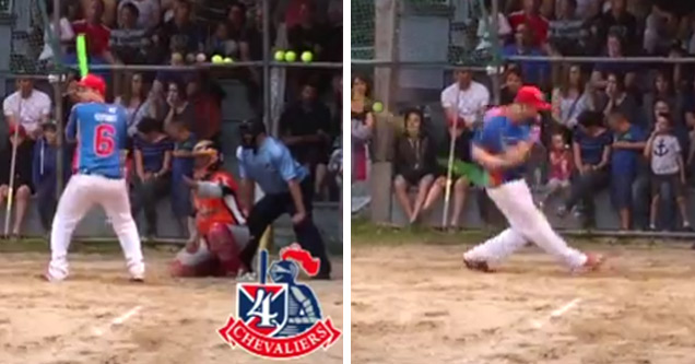 Softball Player Hits An Insane Homerun