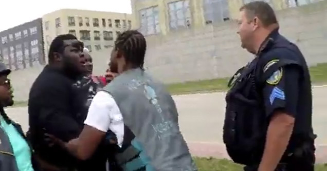 Cop Runs Biker Off The Road