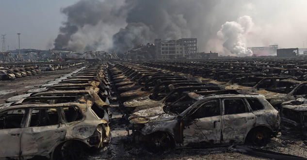 Aftermath of Tianjin Explosion Looks Like a Movie