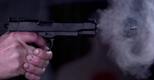 Pistol Shot Recorded at 73,000 Frames Per Second