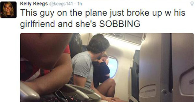 Woman Live-Tweets An Extremely Awkward Breakup On An Airplane