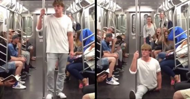 Funny! This Guy's Sudden Splits Stun People in NYC