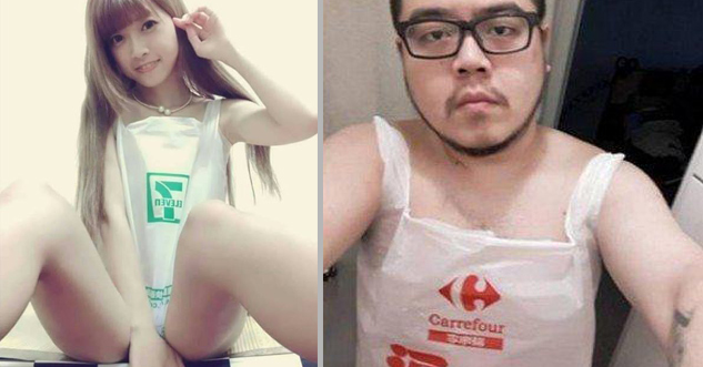 Crazy Trend in Asia Has People Posting Photos in Nothing But a Plastic Bag