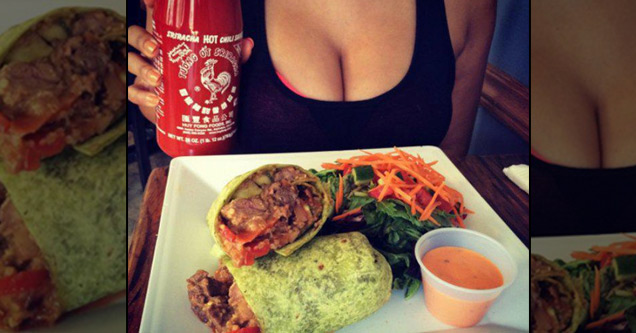 boobs and yummy food