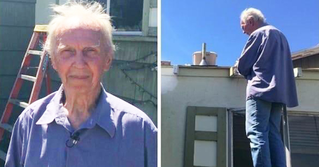 This Old Man Was Struggling To Re-roof His House, Then...