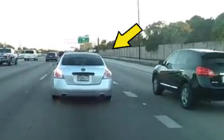 Dashcam Captures The Intense Moment a Driver Is Almost Hit By a Falling ...