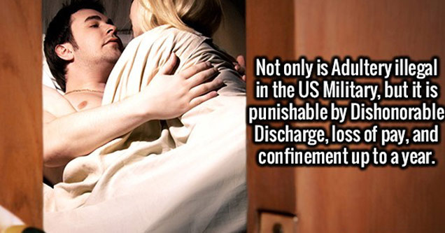 wife cheating gifs - Not only is Adultery illegal in the Us Military, but it is punishable by Dishonorable Discharge, loss of pay, and confinement up to a year.